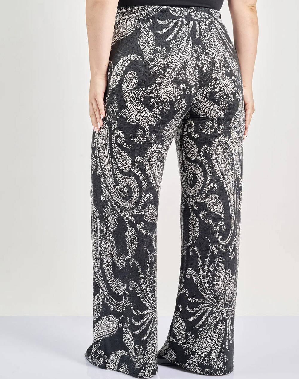 PARABITA Pantalon elastic, imprimat, cu model paisley