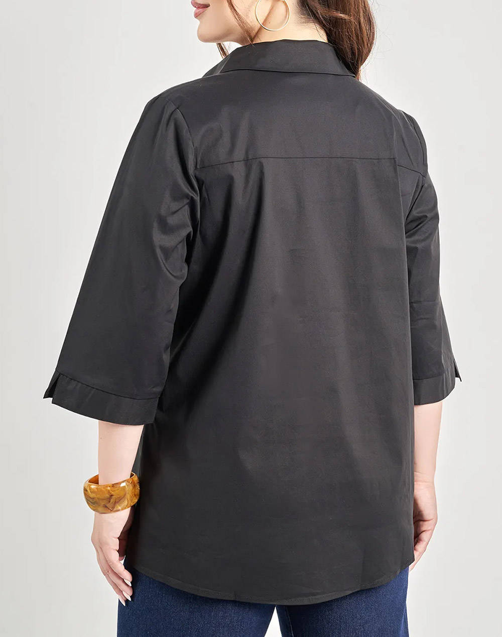 PARABITA Bluza din poplin, cu guler tip camasa