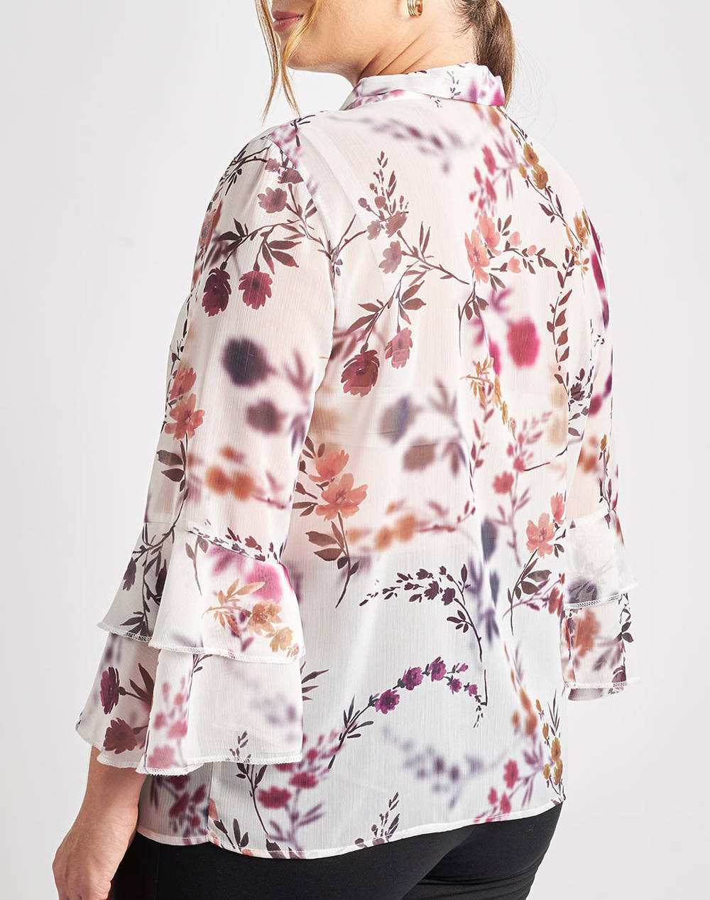 PARABITA Bluza chiffon cu cravata