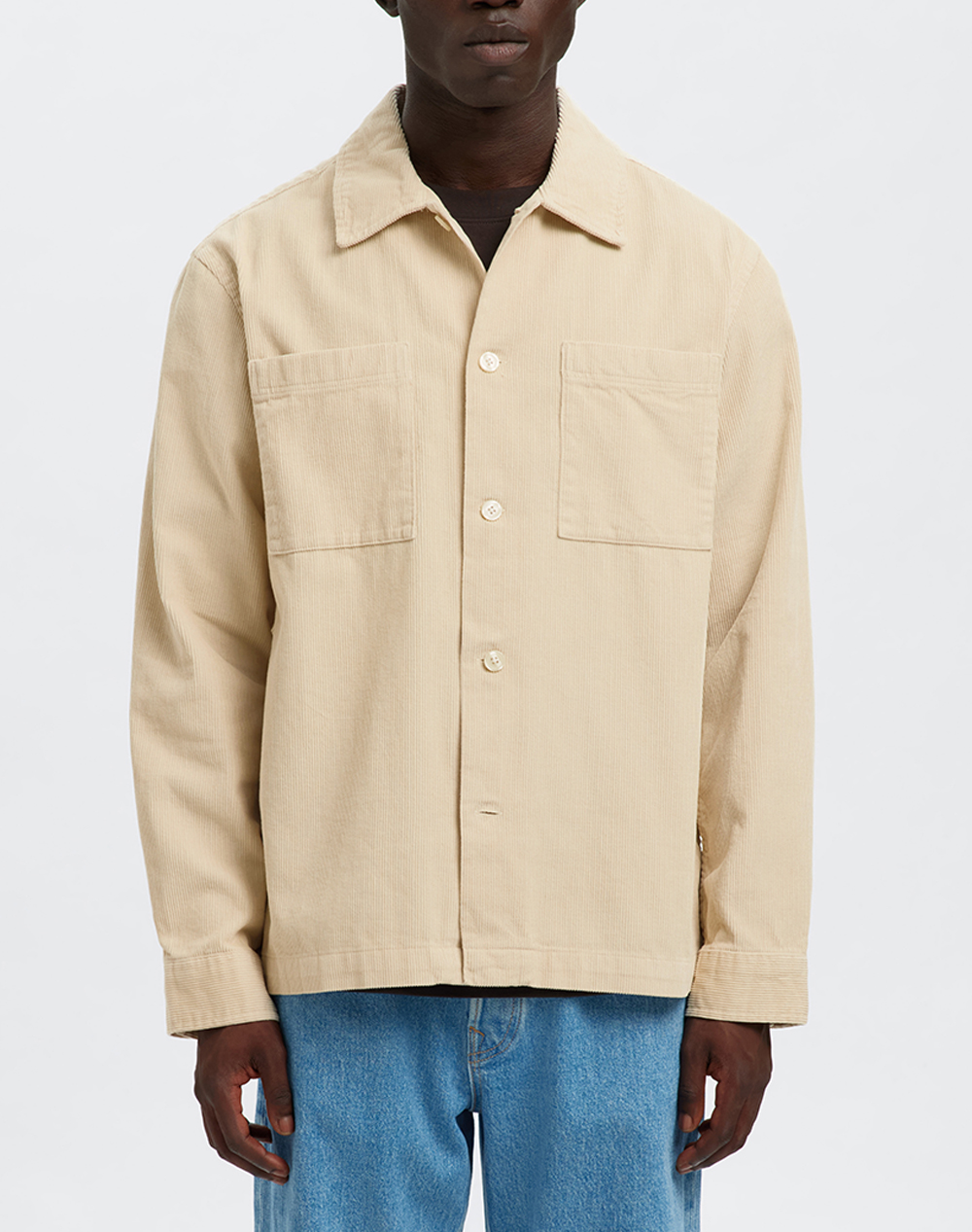 SELECTED SLHREGTATE CORD OVERSHIRT