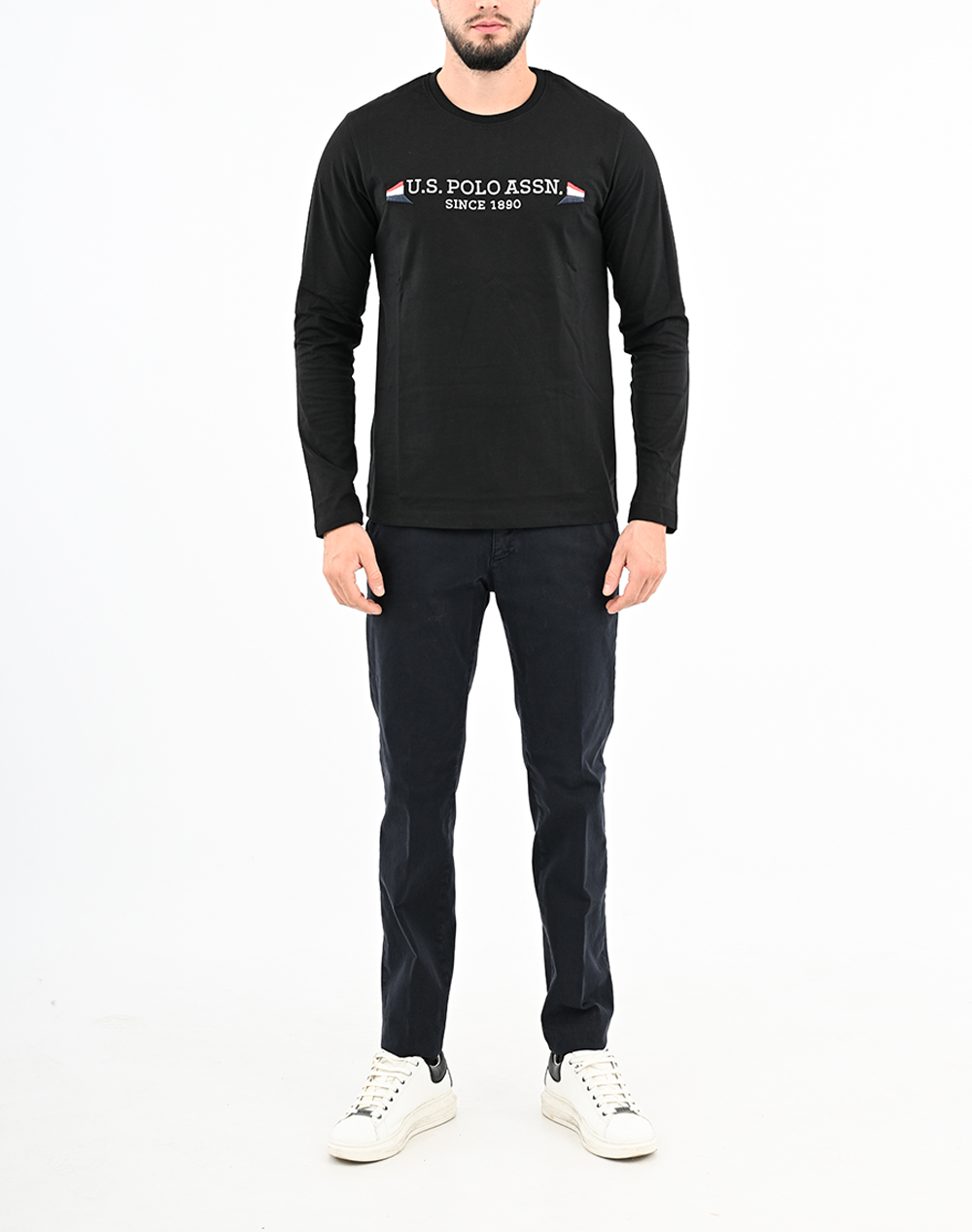 US POLO ASSN JOEL 001016 E63B T SHIRT LS BLUZA DE BARBATI