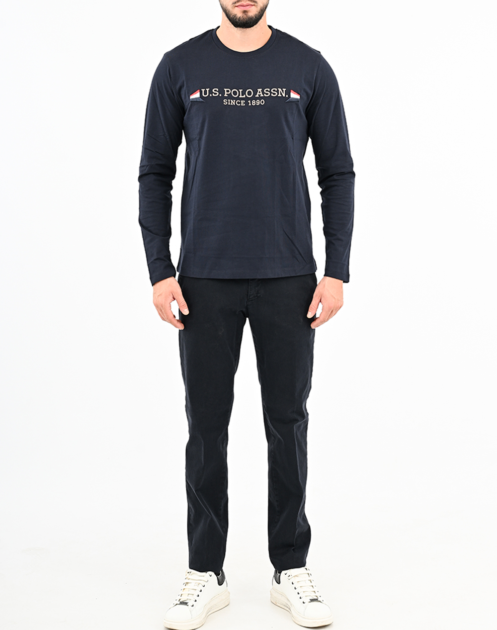 US POLO ASSN JOEL 001016 E63B T SHIRT LS BLUZA DE BARBATI