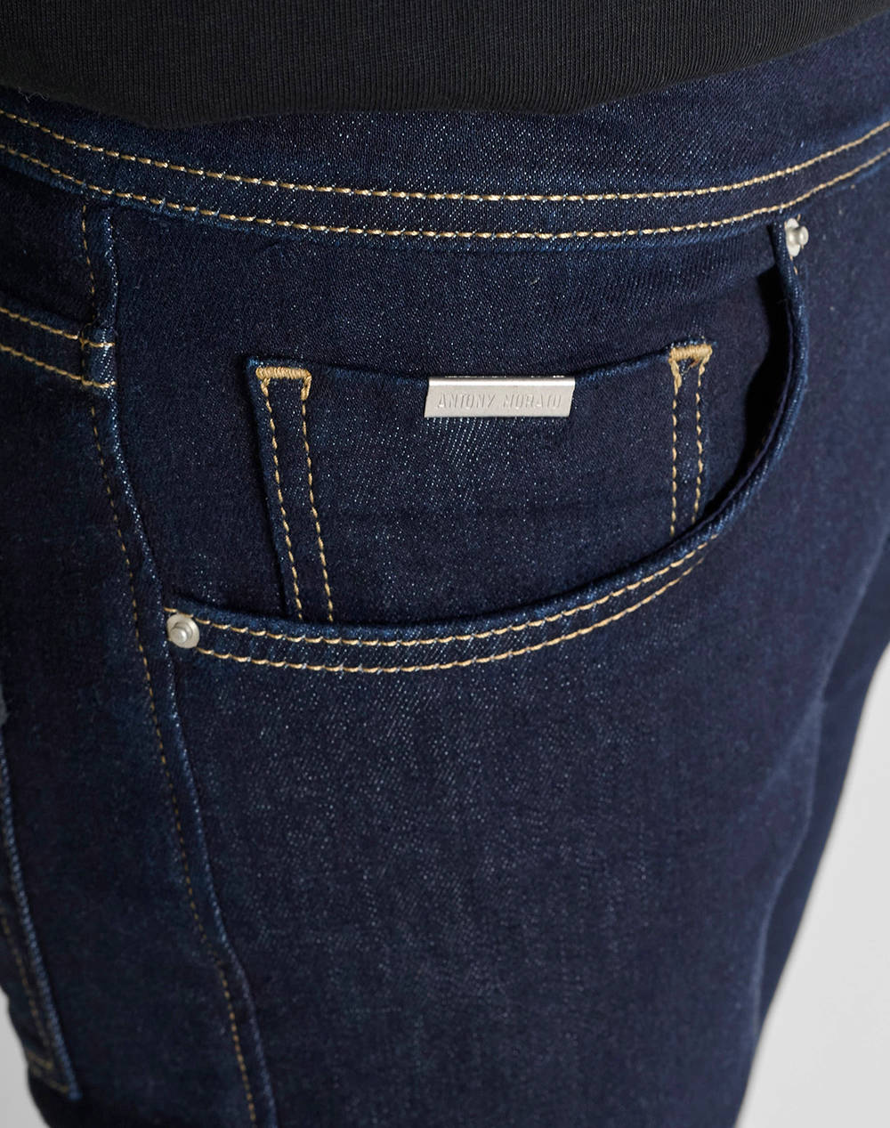 ANTONY MORATO MMDT00241FA7505111W01907 MIN OF 12 JEANS OZZY TAPERED FIT IN ICONIC BASIC BLUE DENIM PANTALONI DE BARBATI