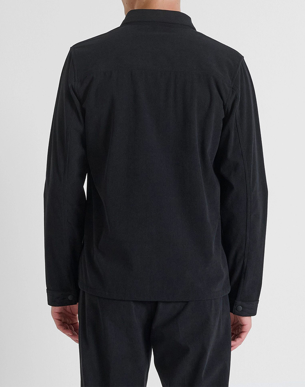 ANTONY MORATO MMSL00765FA300027 MIN OF 6 SHIRT REGULAR FIT IN CORDUROY FABRIC WITH LOGOED METAL BADGE BLUZA DE BARBATI