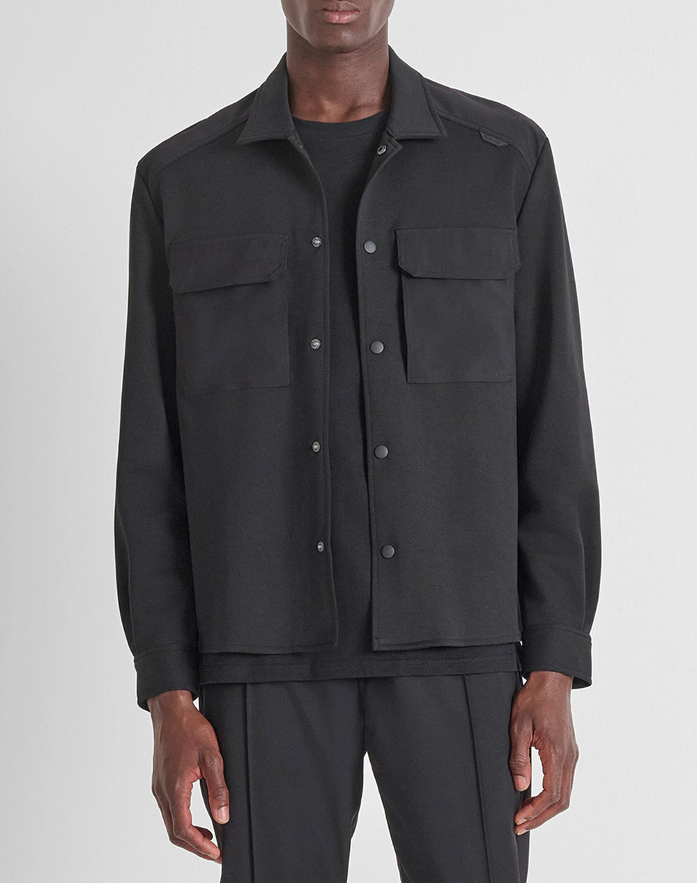 ANTONY MORATO MMSL00771FA150168 MIN OF 6 SHIRT REGULAR FIT IN INTERLOCK COTTON BLEND FABRIC WITH STRETCH VISCOSE BLEND FABRIC AS CONTRAST BLUZA DE BARBATI