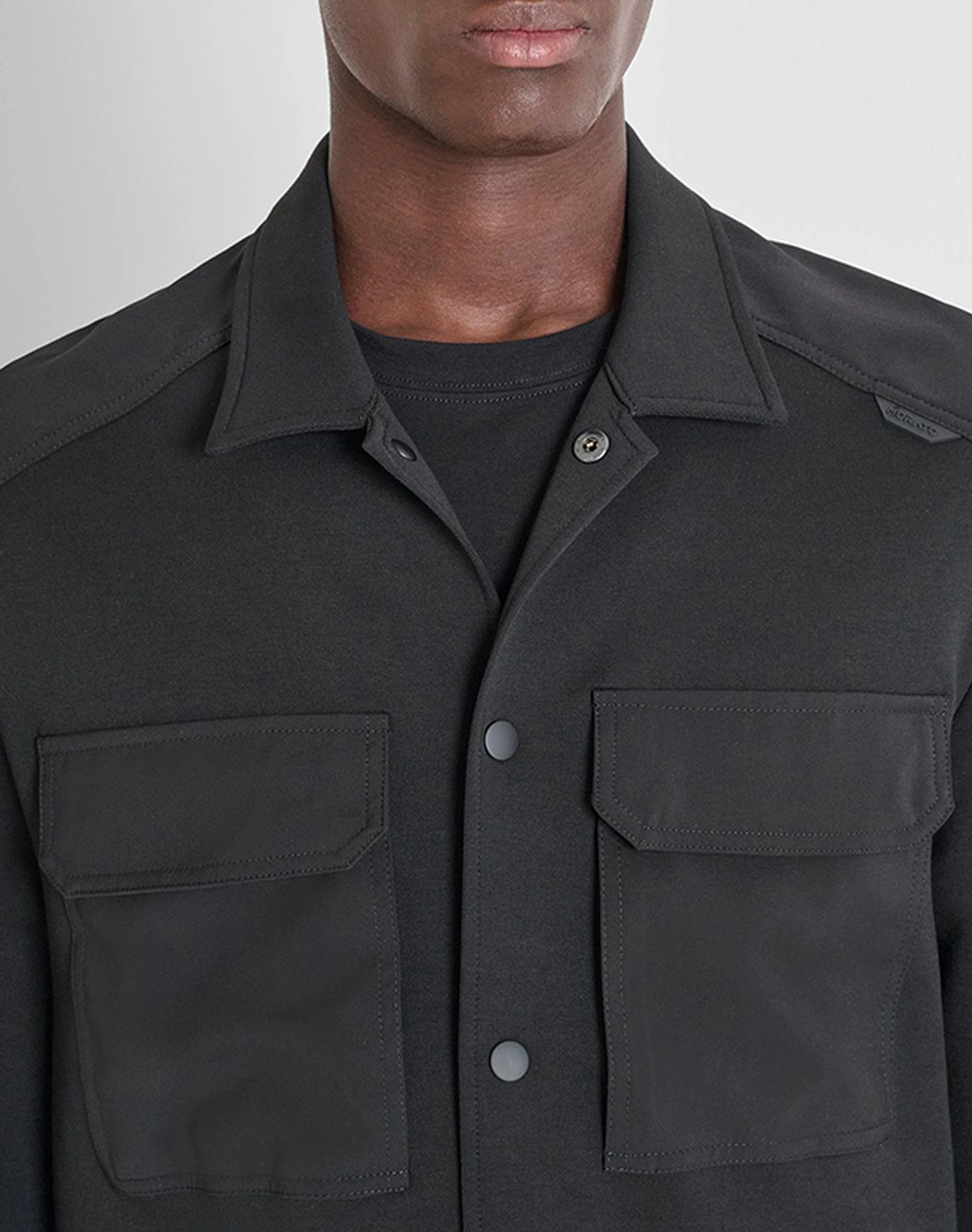 ANTONY MORATO MMSL00771FA150168 MIN OF 6 SHIRT REGULAR FIT IN INTERLOCK COTTON BLEND FABRIC WITH STRETCH VISCOSE BLEND FABRIC AS CONTRAST BLUZA DE BARBATI