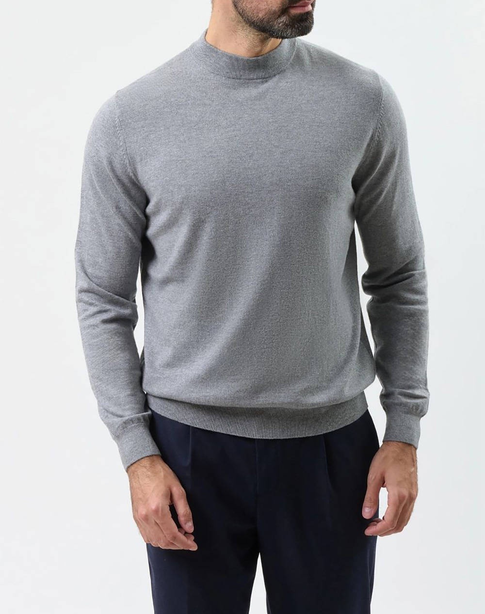 ANTONY MORATO MMSW01559YA200081 MIN OF 6 SWEATER REGULAR FIT IN CASHMERE WOOL BLEND YARN PULOVER DE BARBATI