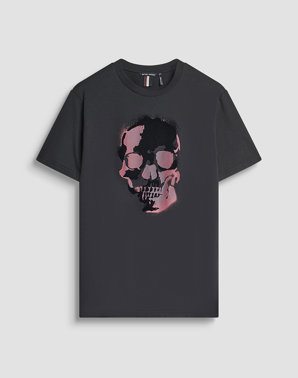 ANTONY MORATO MMKS02554FA100240 MIN OF 6 T-SHIRT REGULAR FIT IN JERSEY COTTON FABRIC WITH RUBBER AND FLOCK PRINT BLUZA DE BARBATI