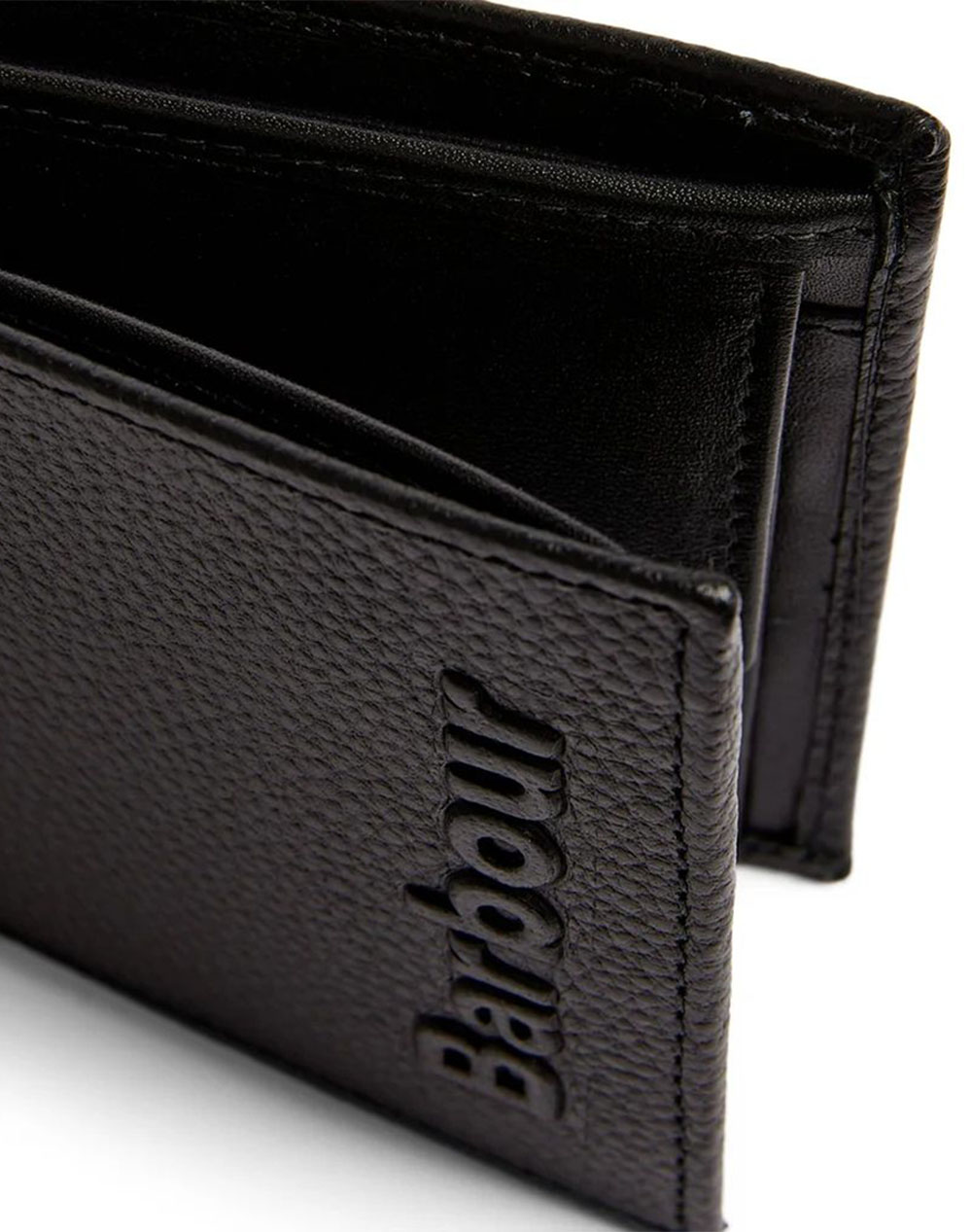 BARBOUR LOGO LEATHER BILLFOLD WALLET