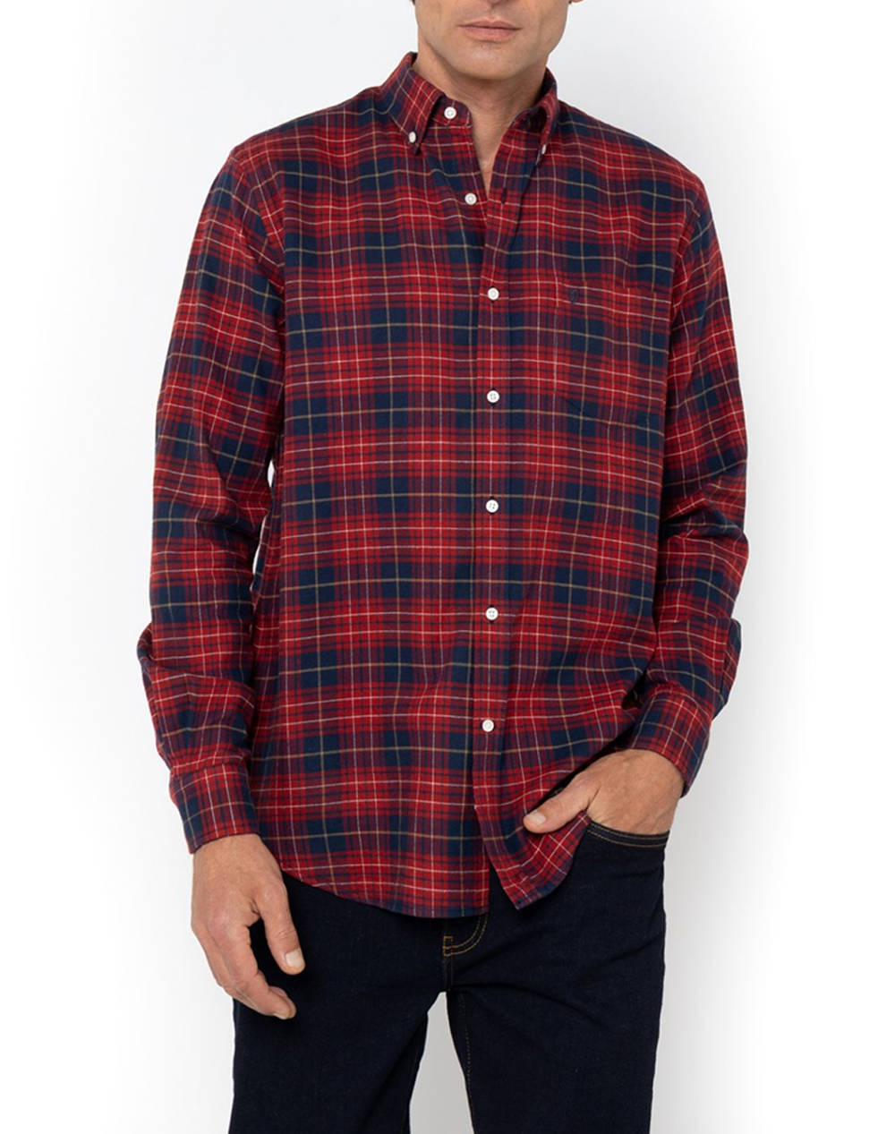 THE BOSTONIANS CAMASA COPLEY FLANNEL REGULAR FIT BigCheck FLANNEL Button-down Regular FIT