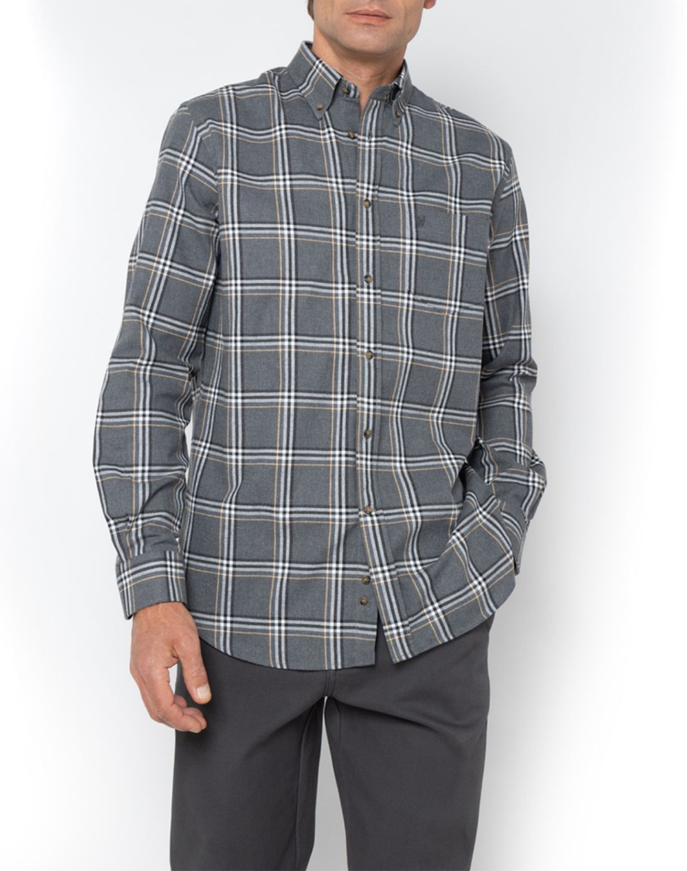 THE BOSTONIANS CAMASA COPLEY FLANNEL REGULAR FIT BigCheck FLANNEL Button-down Regular FIT