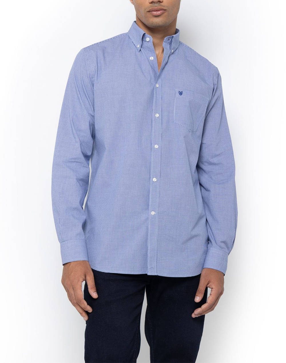 THE BOSTONIANS CAMASA CHESTER POPLIN REGULAR FIT MiniCheck POPLIN Button-down Regular Fit
