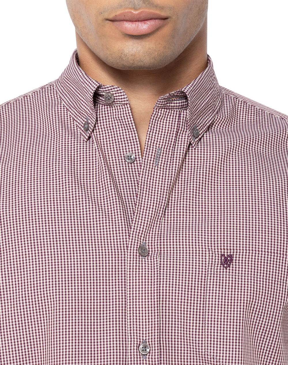 THE BOSTONIANS CAMASA CHESTER POPLIN REGULAR FIT MiniCheck POPLIN Button-down Regular Fit