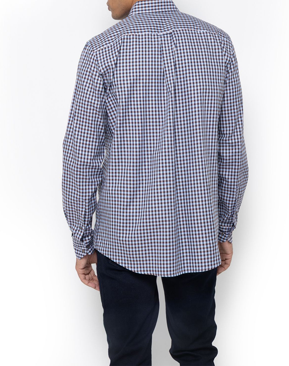 THE BOSTONIANS CAMASA MAVERICK TWILL REGULAR FIT MedCheck TWILL Button-down Regular FIT