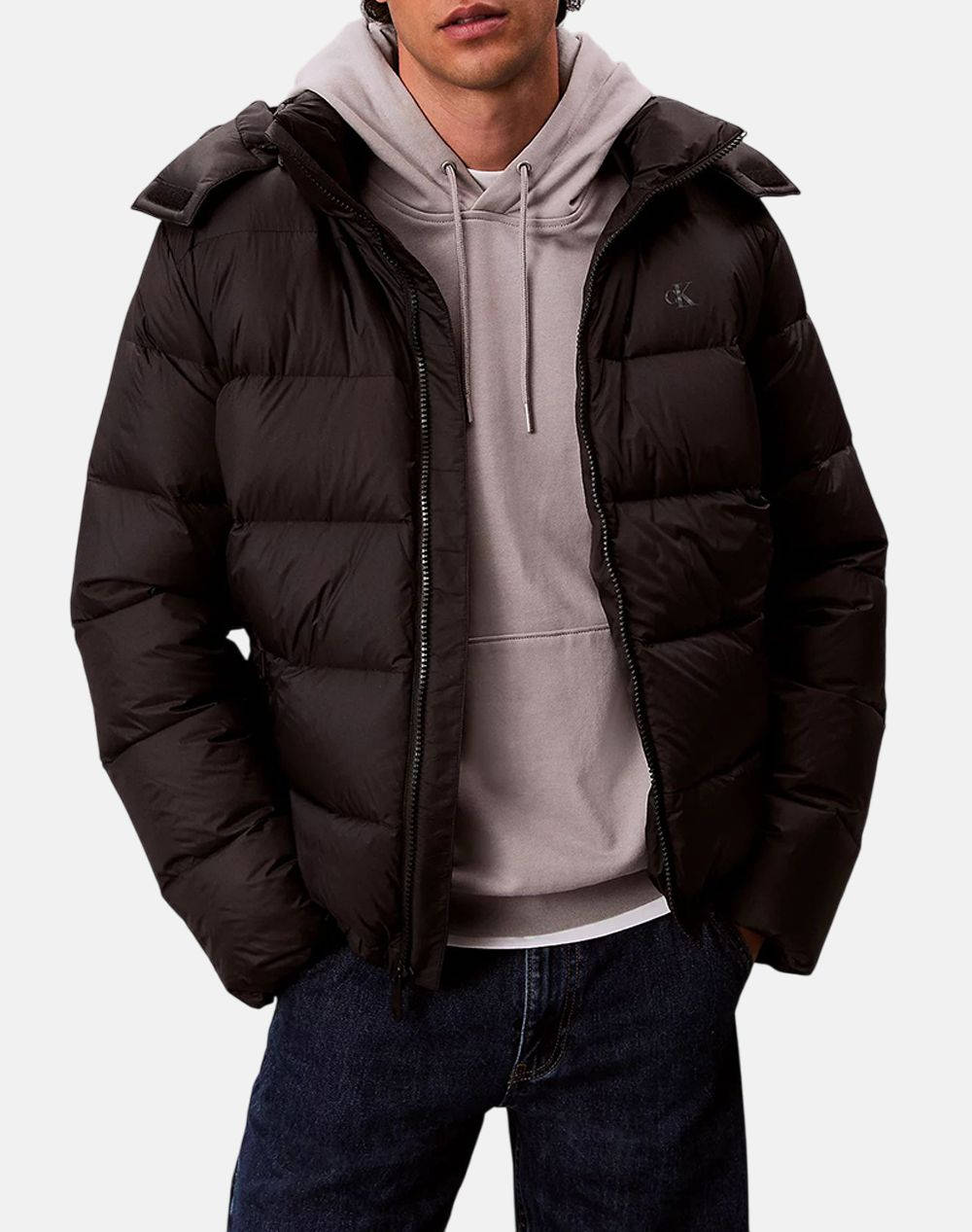 CALVIN KLEIN LS NYLN ZP OFF HD DW