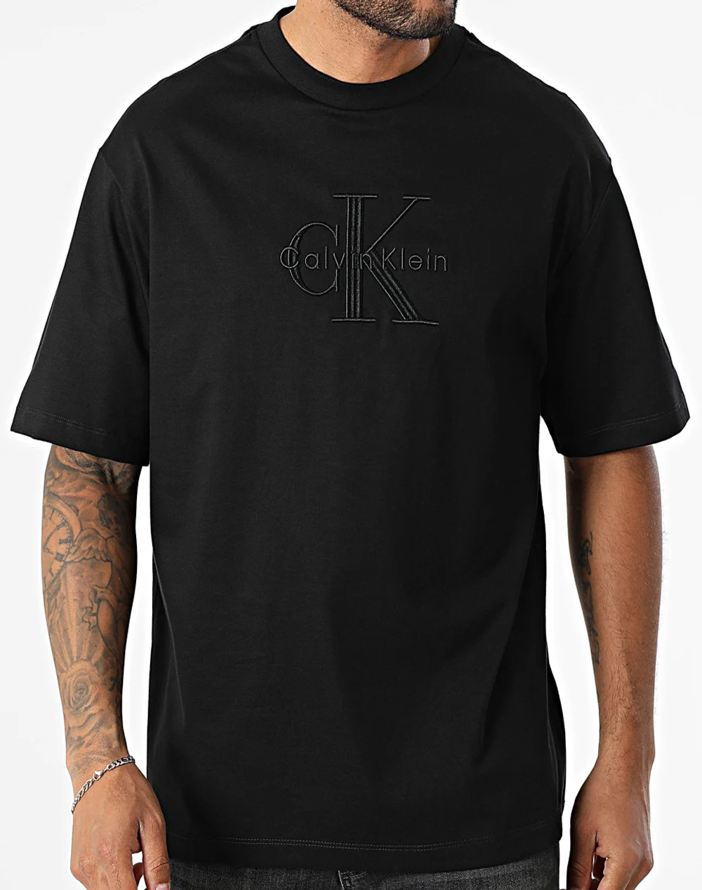 CALVIN KLEIN SS HI LOW EMB 16S JERSEY CN TEE