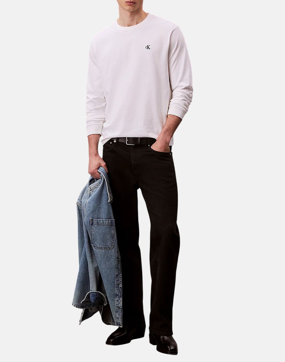 CALVIN KLEIN LS EASY MONOGRAM TEE