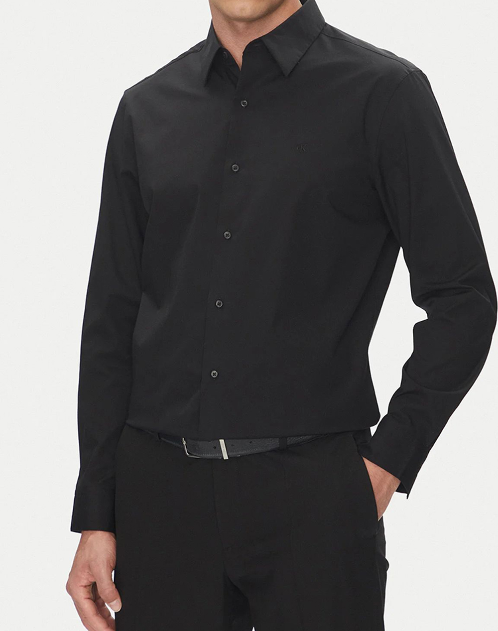 CALVIN KLEIN LS SOLID STRETCH CLASSIC SHIRT
