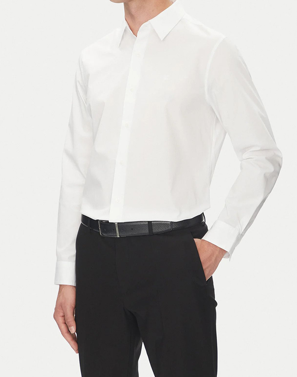 CALVIN KLEIN LS SOLID STRETCH CLASSIC SHIRT