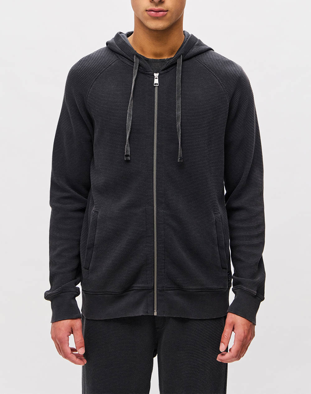 DIRTY LAUNDRY WAFFLE RAGLAN FULLZIP