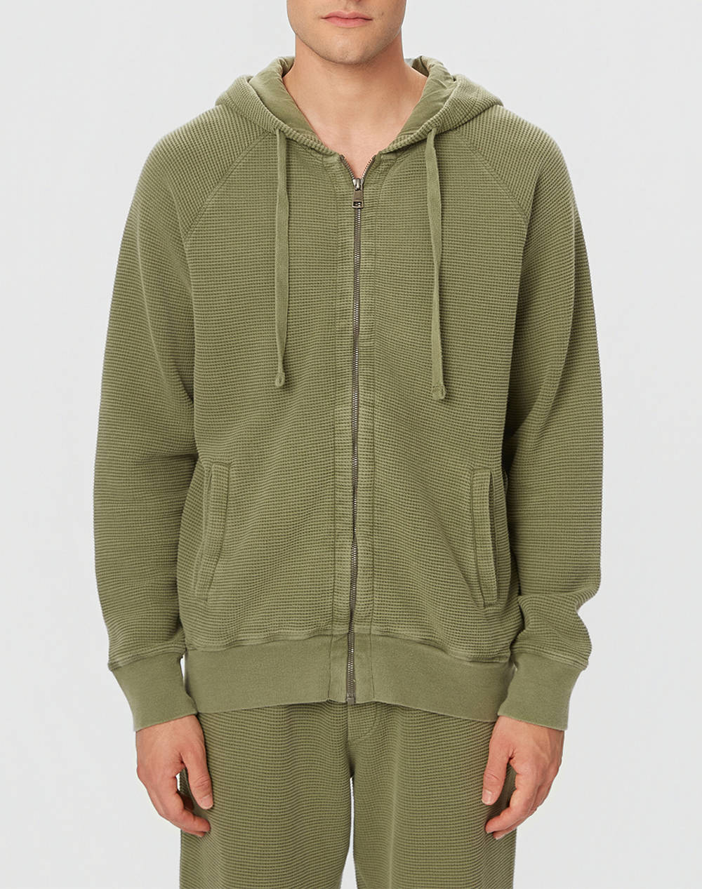 DIRTY LAUNDRY WAFFLE RAGLAN FULLZIP