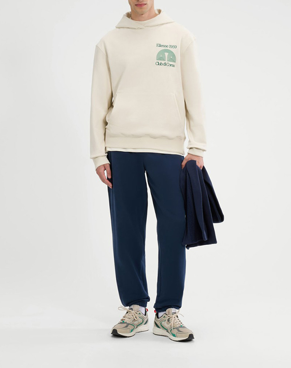 ELLESSE GRAPHICS CLUB DI CORSA HOODIE HANORAC DE BARBATI