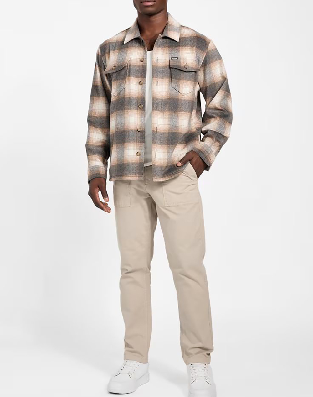 GUESS LS CHECK OVERSHIRT CAMASA DE BARBATI