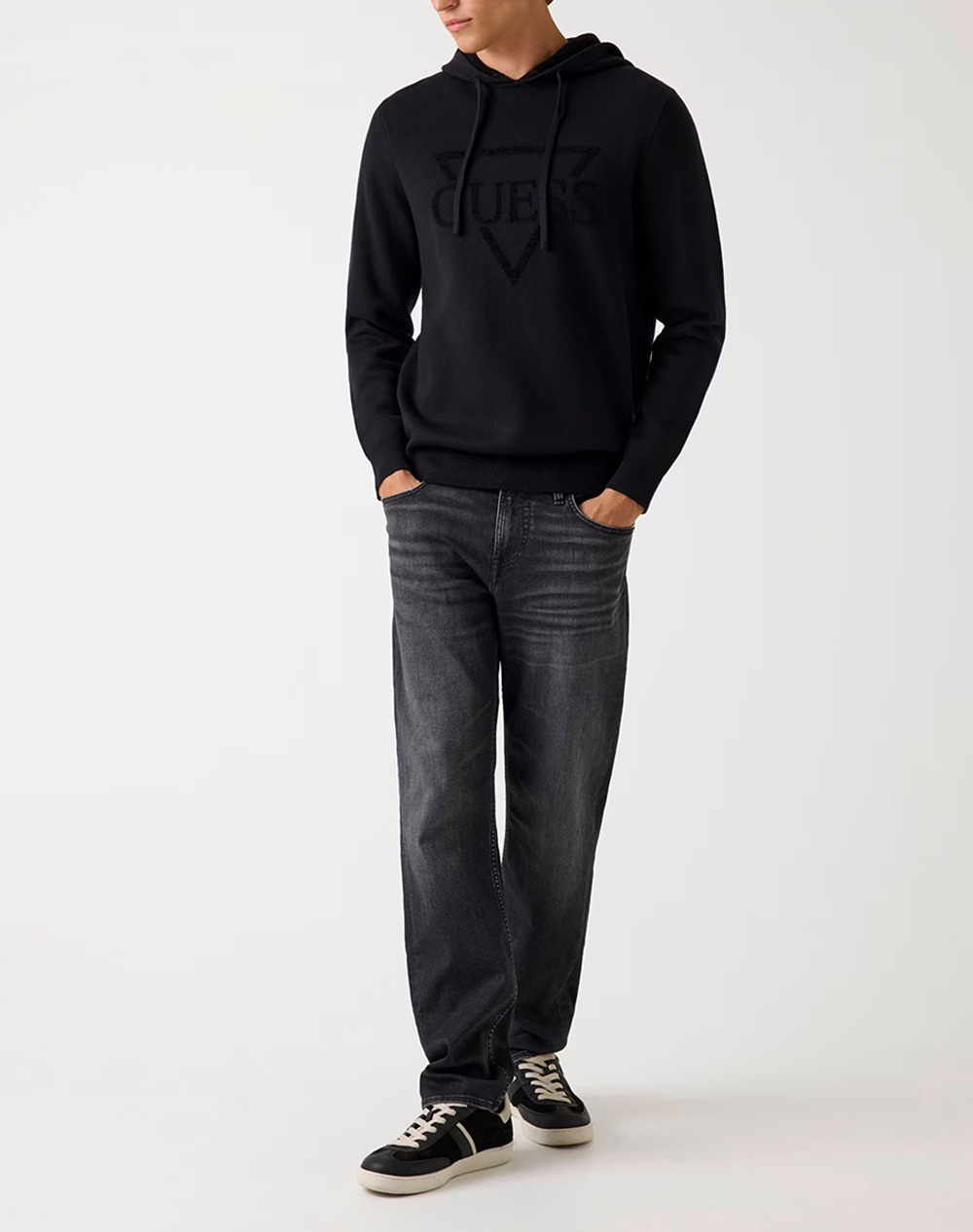 GUESS JOBY HOODIE FRENCH TERRY SWTR TRICOTAT DE BARBATI