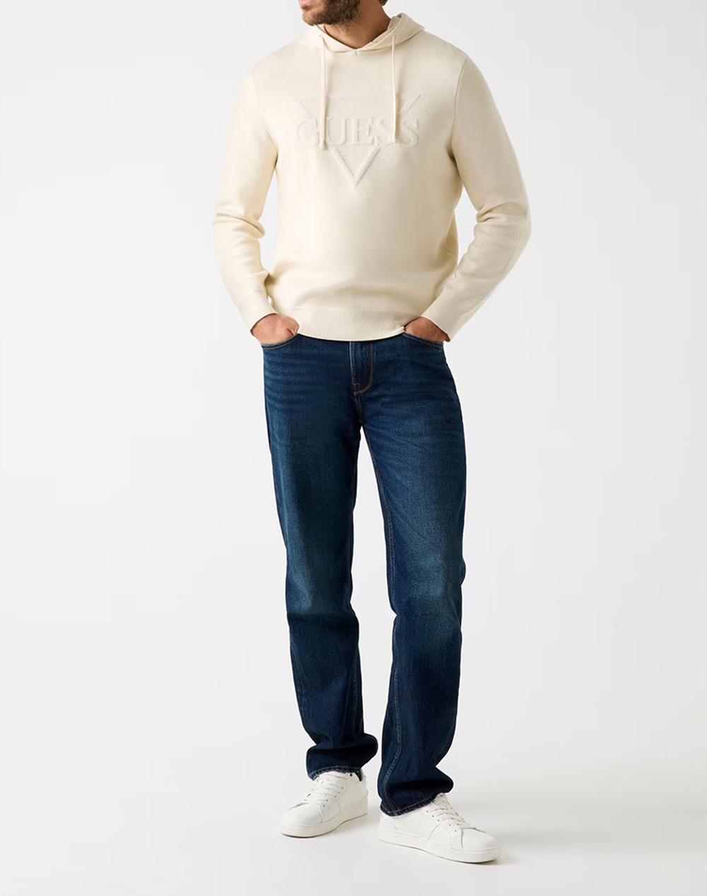 GUESS JOBY HOODIE FRENCH TERRY SWTR TRICOTAT DE BARBATI