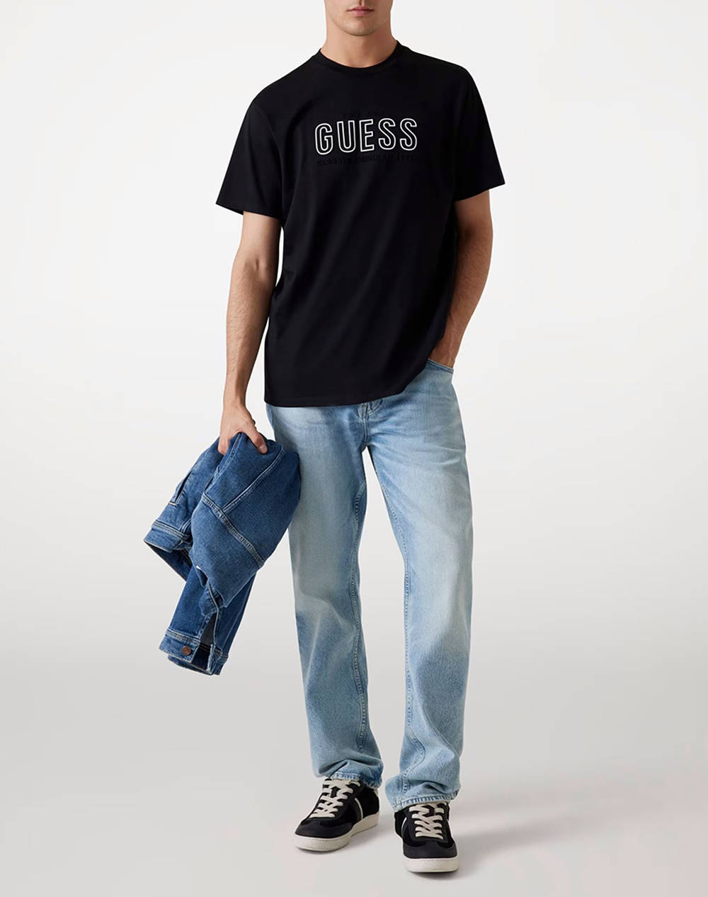 GUESS SS BSC GUESS EMBOSSED LOGO TEE BLUZA DE BARBATI