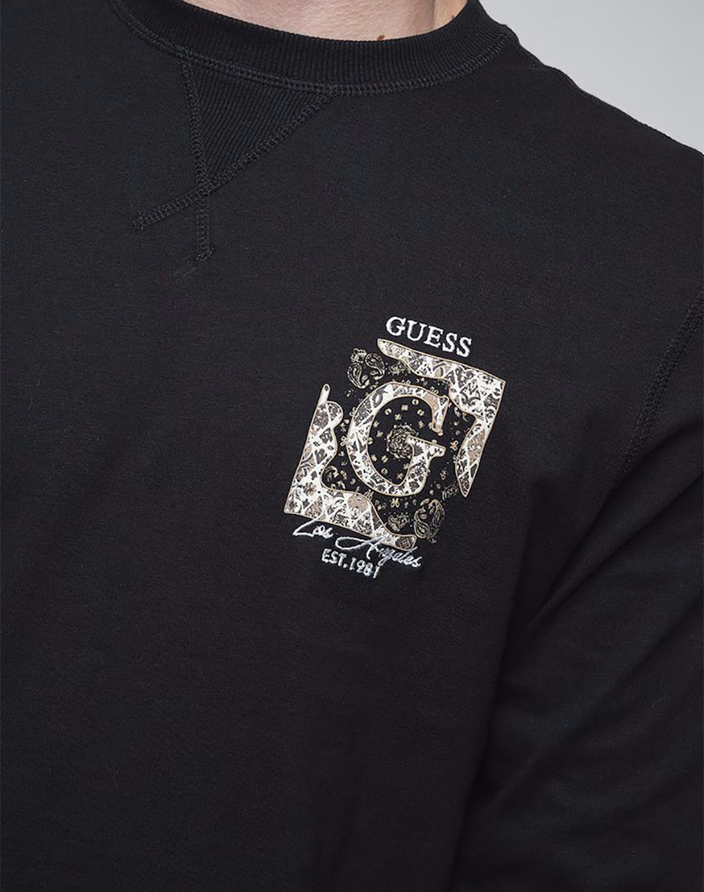 GUESS CN LS BIG G LOGO TEE BLUZA DE BARBATI