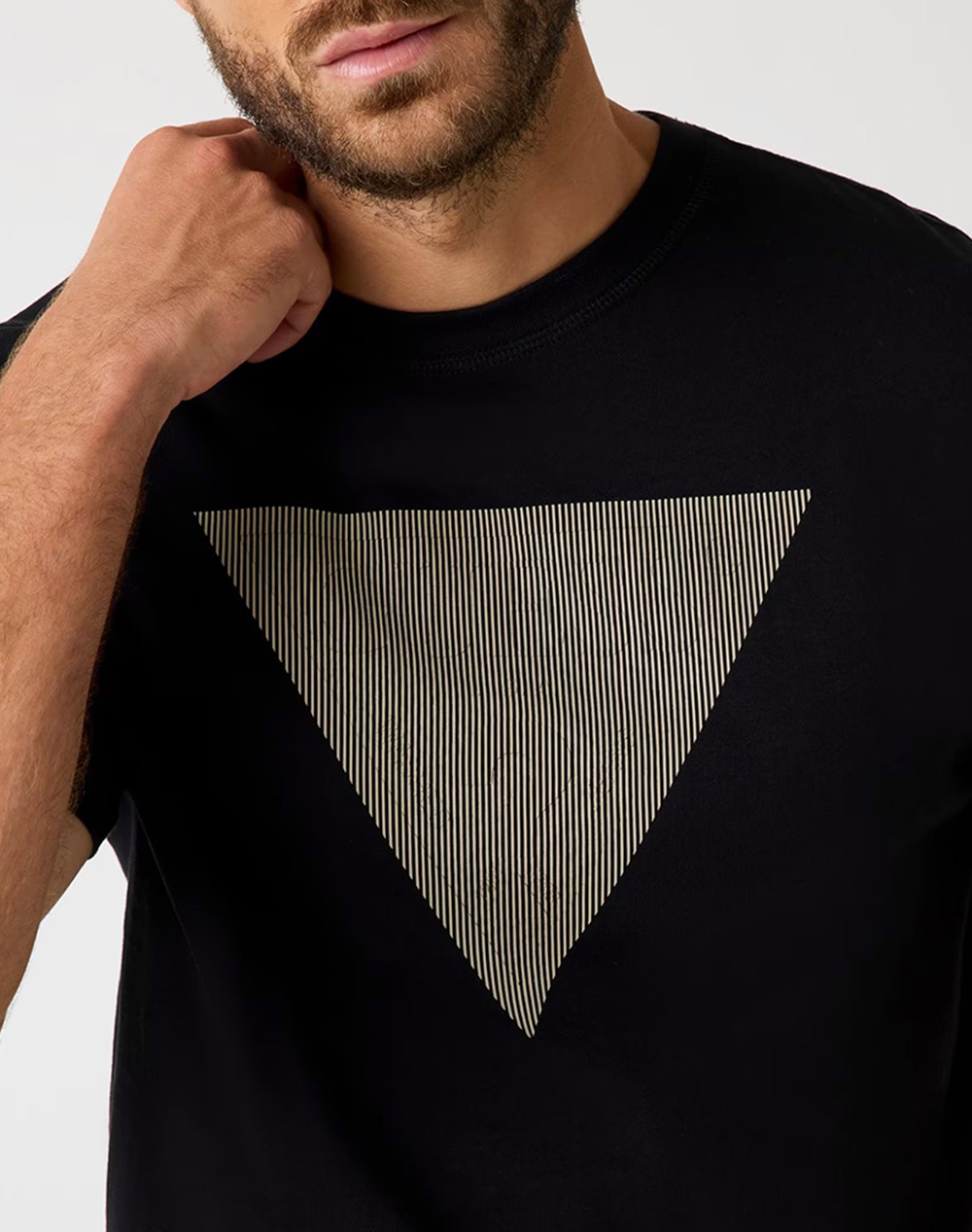 GUESS CN SS TRIANGLE LOGO TEE BLUZA DE BARBATI