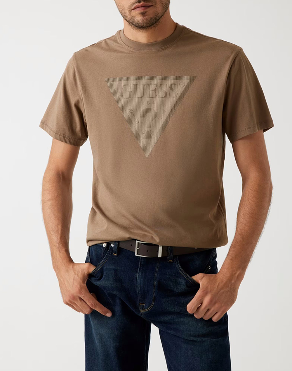 GUESS CN SS TRIANGLE LOGO TEE BLUZA DE BARBATI