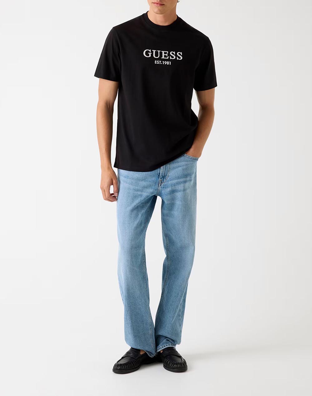 GUESS CN SS EMBROIDERY LOGO TEE BLUZA DE BARBATI