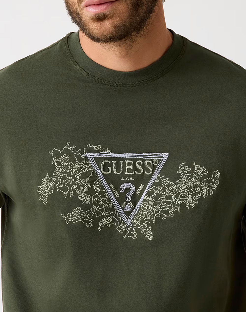 GUESS CN SS EMBROIDERY TRIANGLE TEE BLUZA DE BARBATI