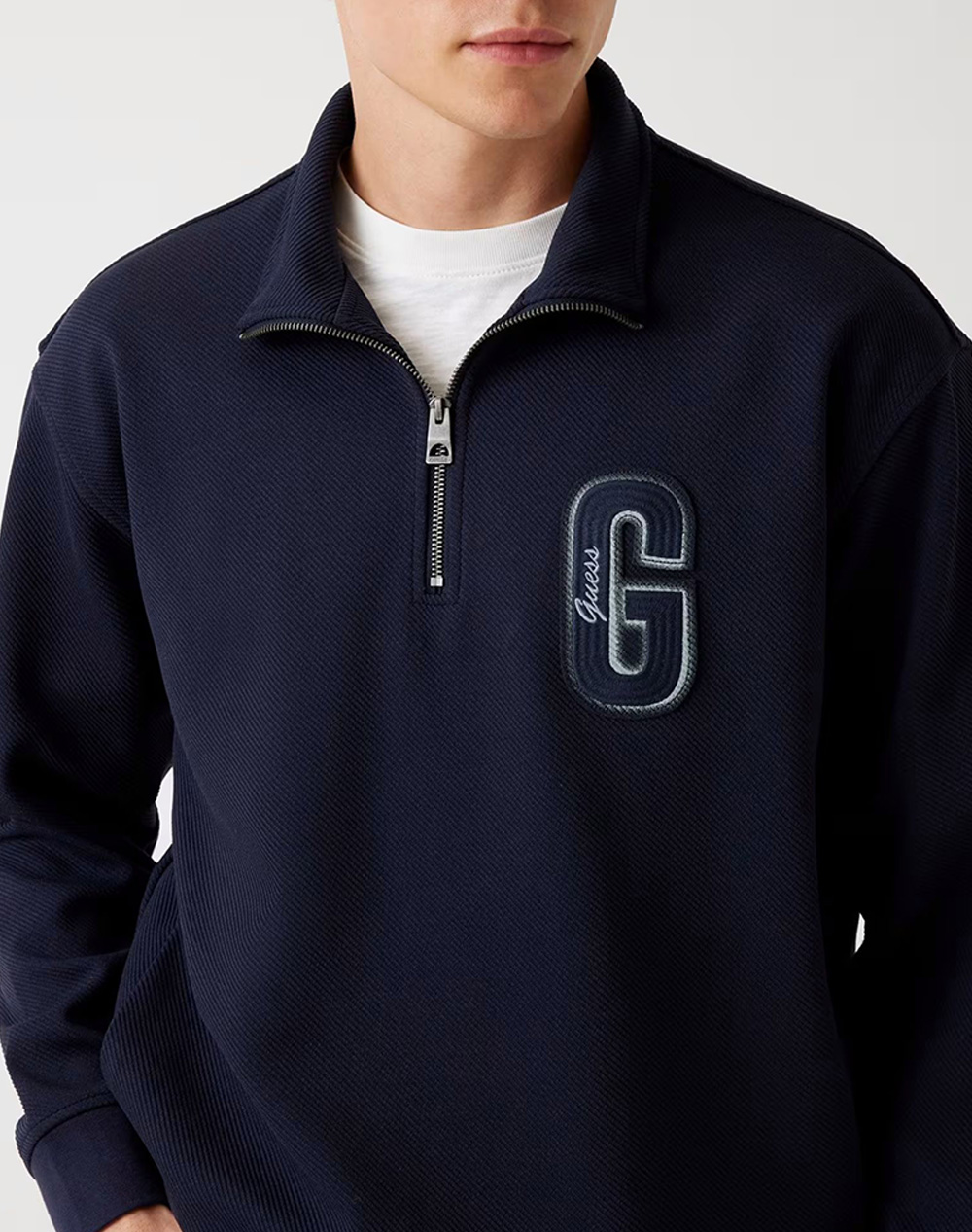 GUESS HARRIS TWILL ZIP MOCK NECK HANORAC DE BARBATI
