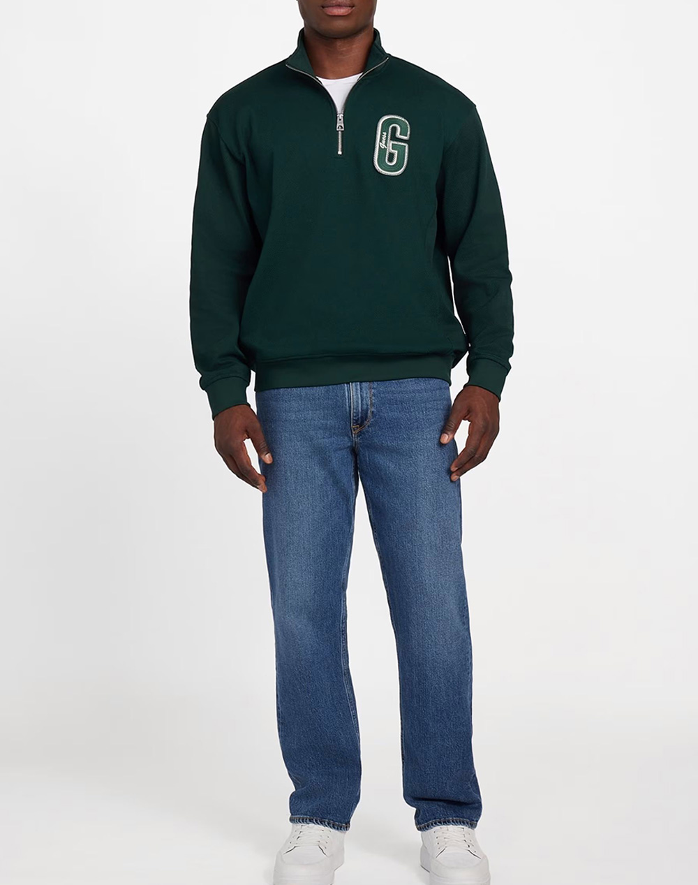 GUESS HARRIS TWILL ZIP MOCK NECK HANORAC DE BARBATI