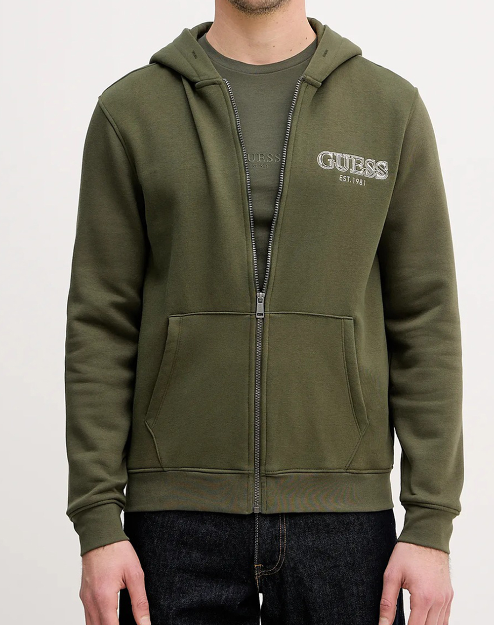 GUESS ZIP BASIC SWEATSHIRT HANORAC DE BARBATI