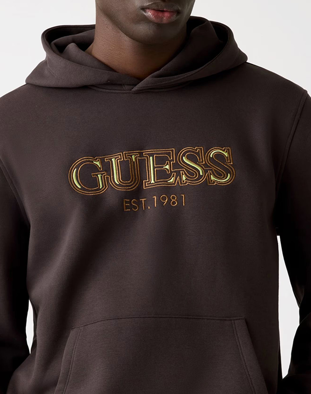 GUESS HOODED BASIC SWEATSHIRT HANORAC DE BARBATI