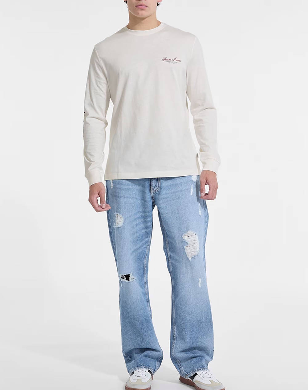 GUESS JEANS GJ CN LS REG PRINT ON SLEEVE BLUZA DE BARBATI
