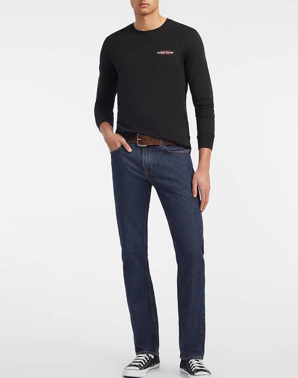 GUESS JEANS GJ LS CN SLIM AMERICAN TR TEE BLUZA DE BARBATI