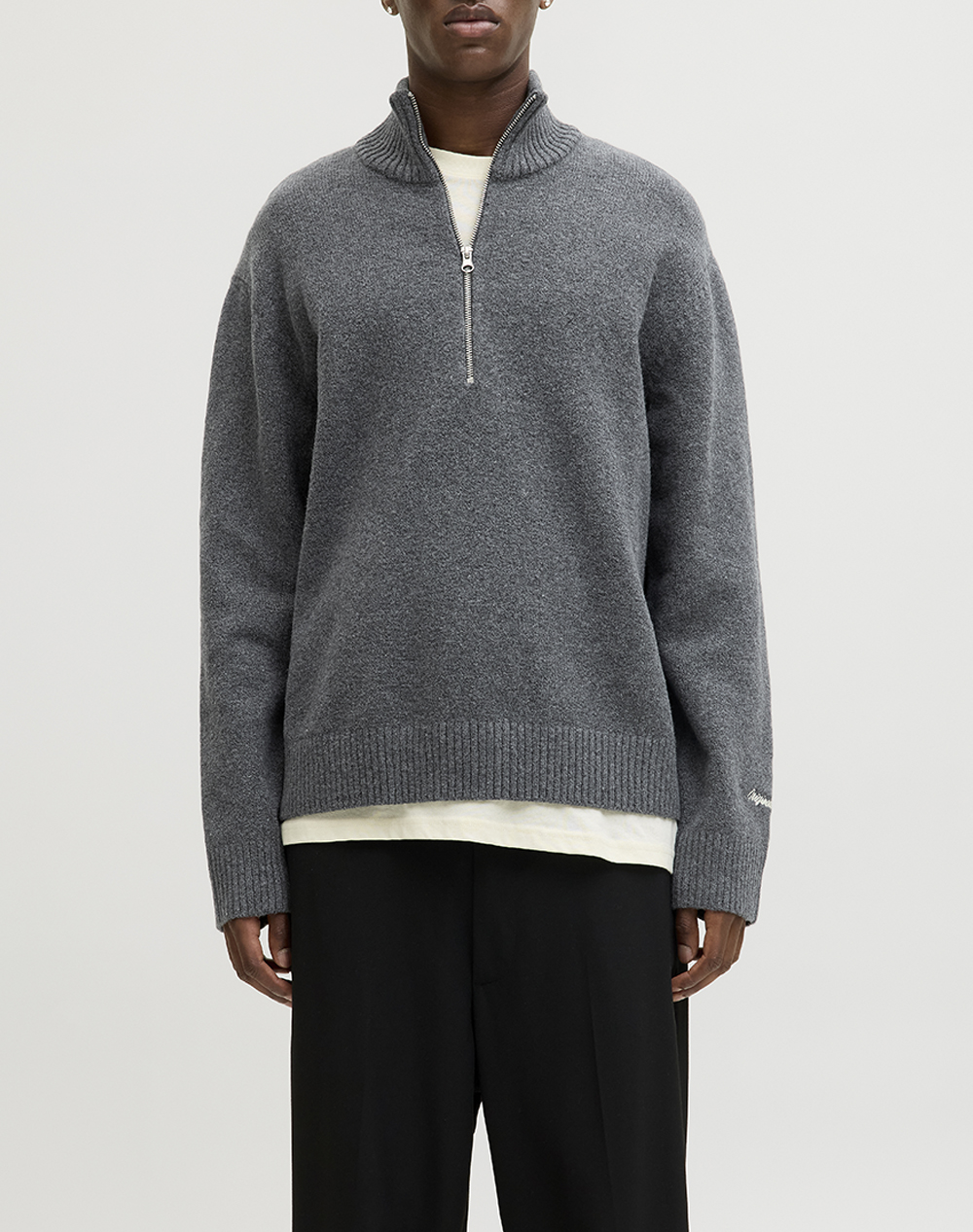 JACK&JONES JORNORREBRO KNIT HALF ZIP SN