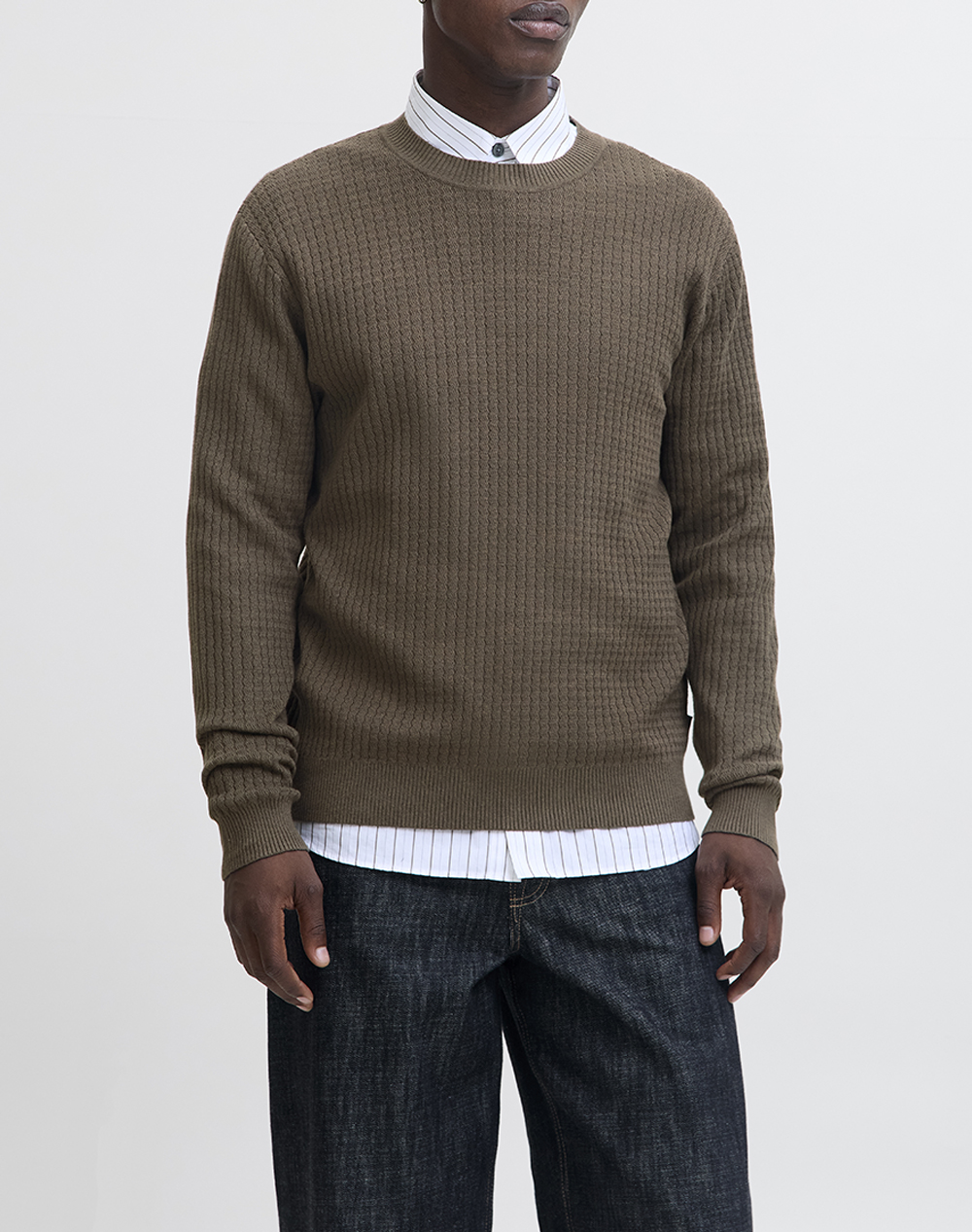 JACK&JONES JPRBLUBARKLEY KNIT CREW NECK CH LN