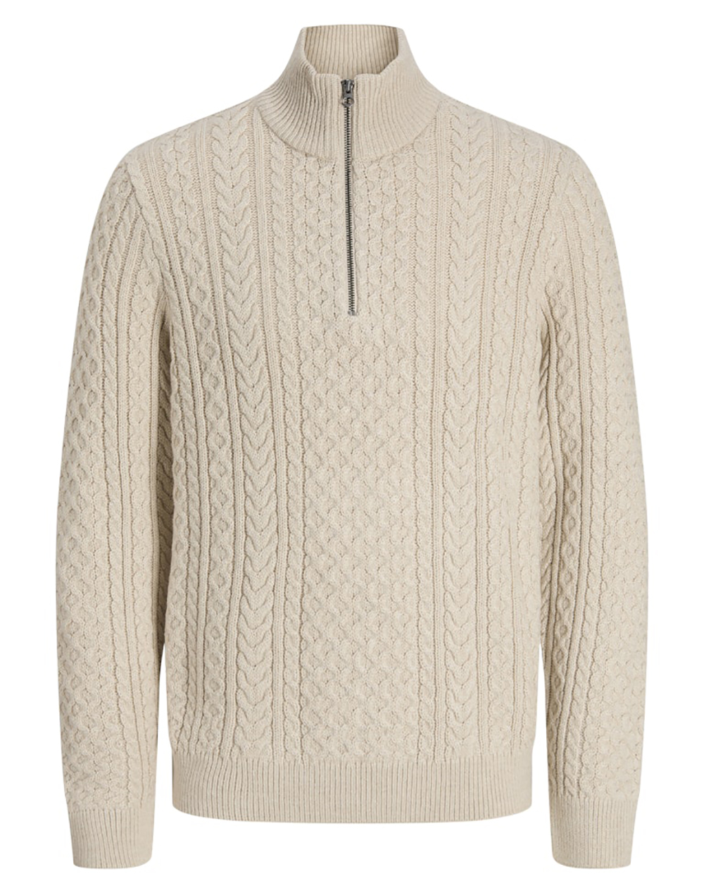 JACK&JONES JPRBLUSEAN KNIT CABLE HALF ZIP SN