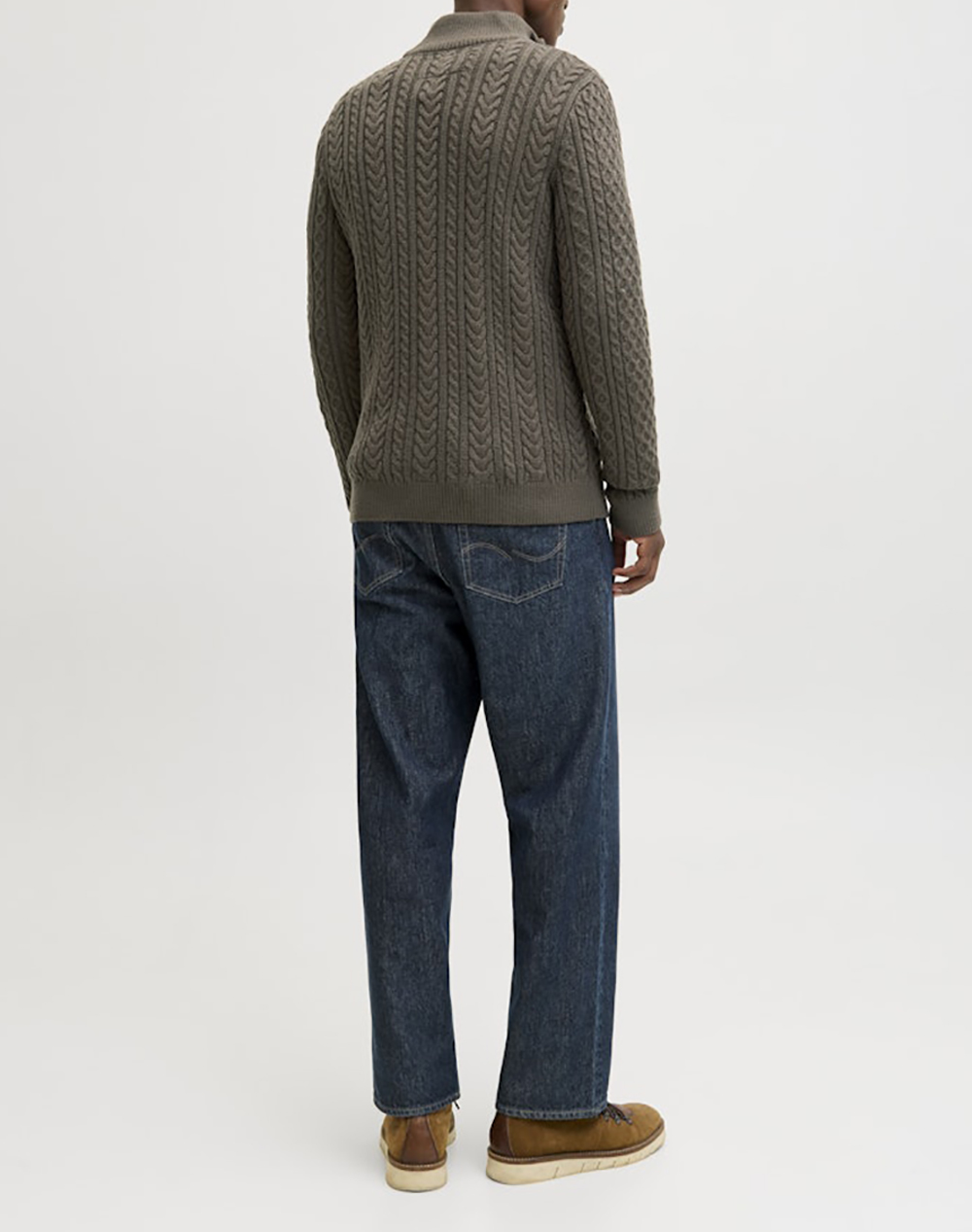 JACK&JONES JPRBLUSEAN KNIT CABLE HALF ZIP SN
