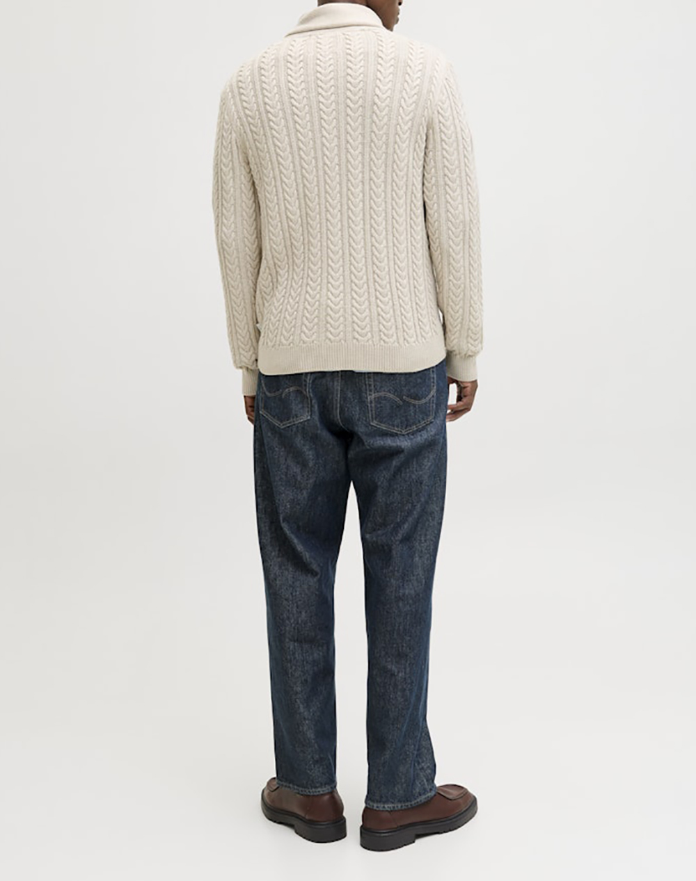 JACK&JONES JPRBLUSEAN KNIT CABLE SHAWL NECK