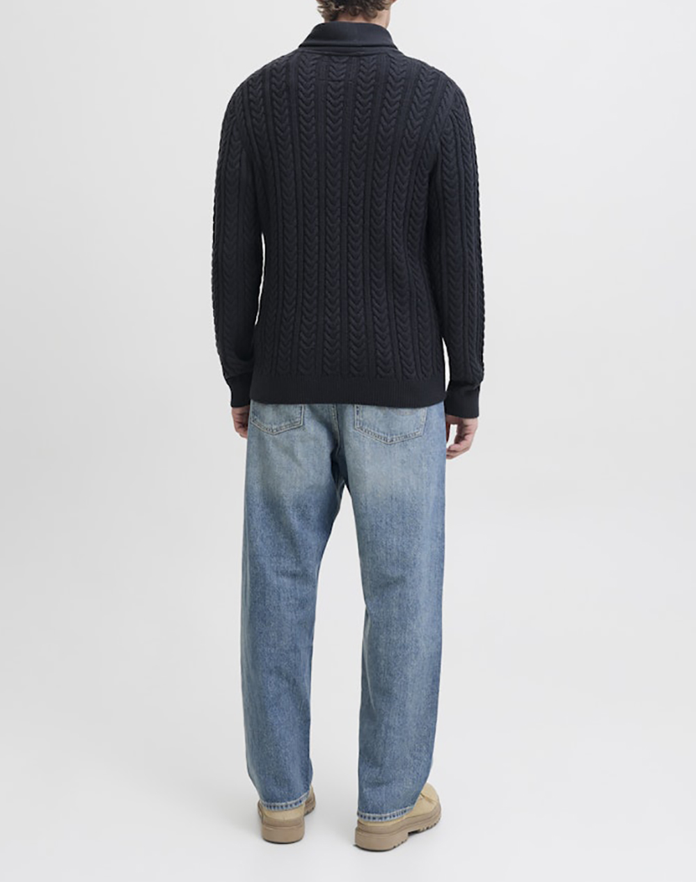 JACK&JONES JPRBLUSEAN KNIT CABLE SHAWL NECK
