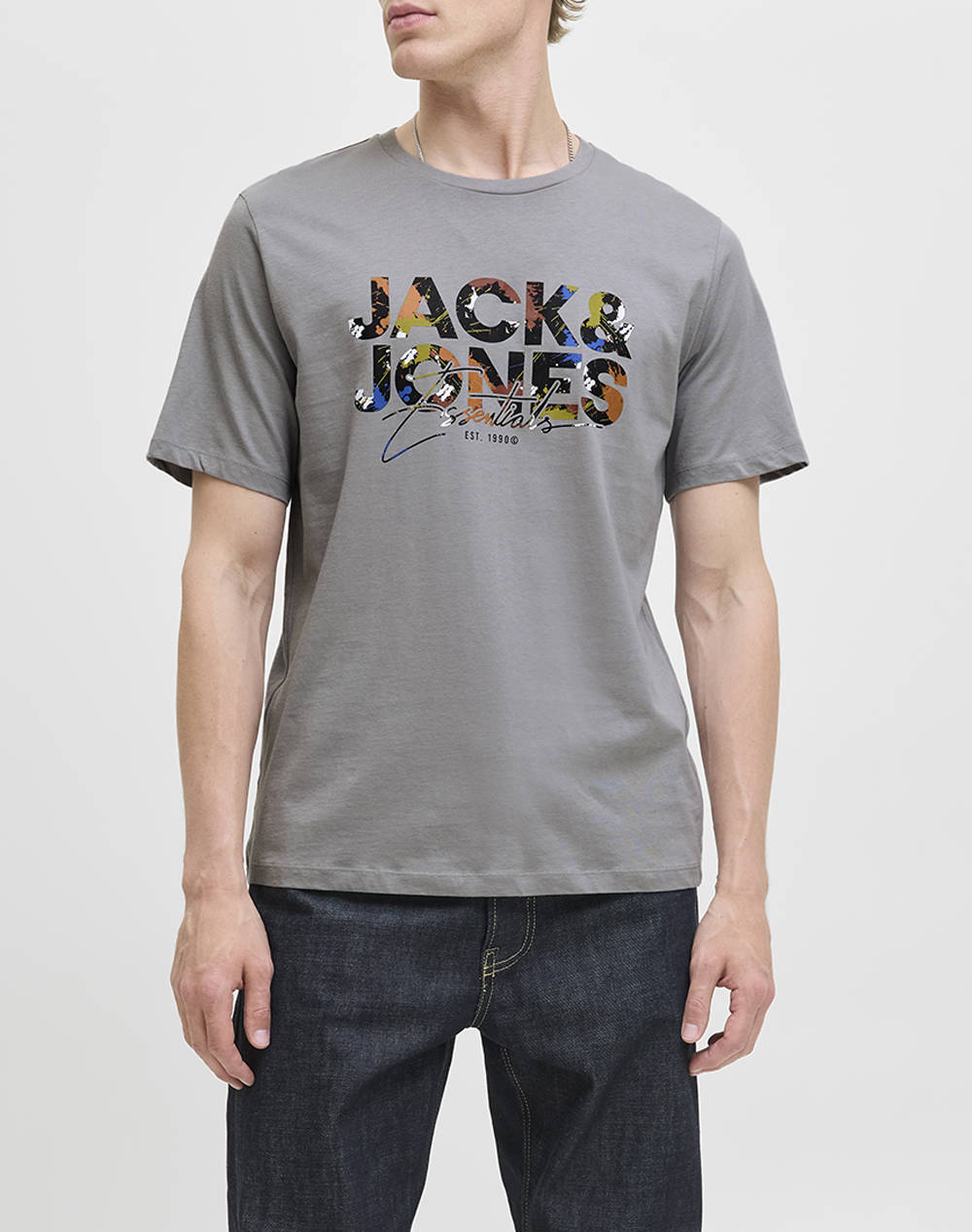 JACK&JONES JJGEPLAS TEE SS CREW NECK LN