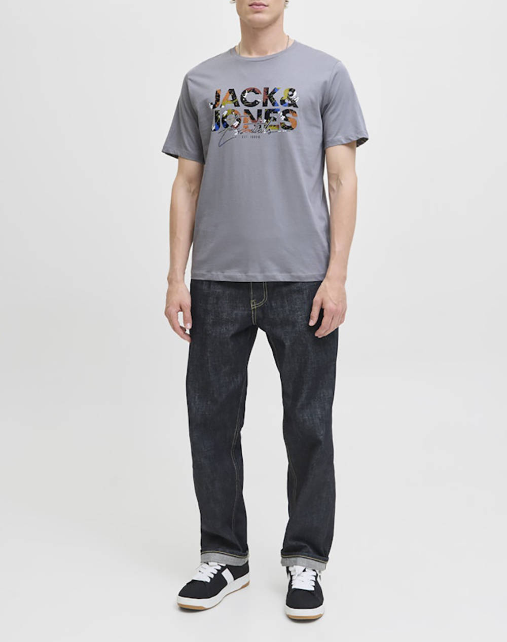 JACK&JONES JJGEPLAS TEE SS CREW NECK LN
