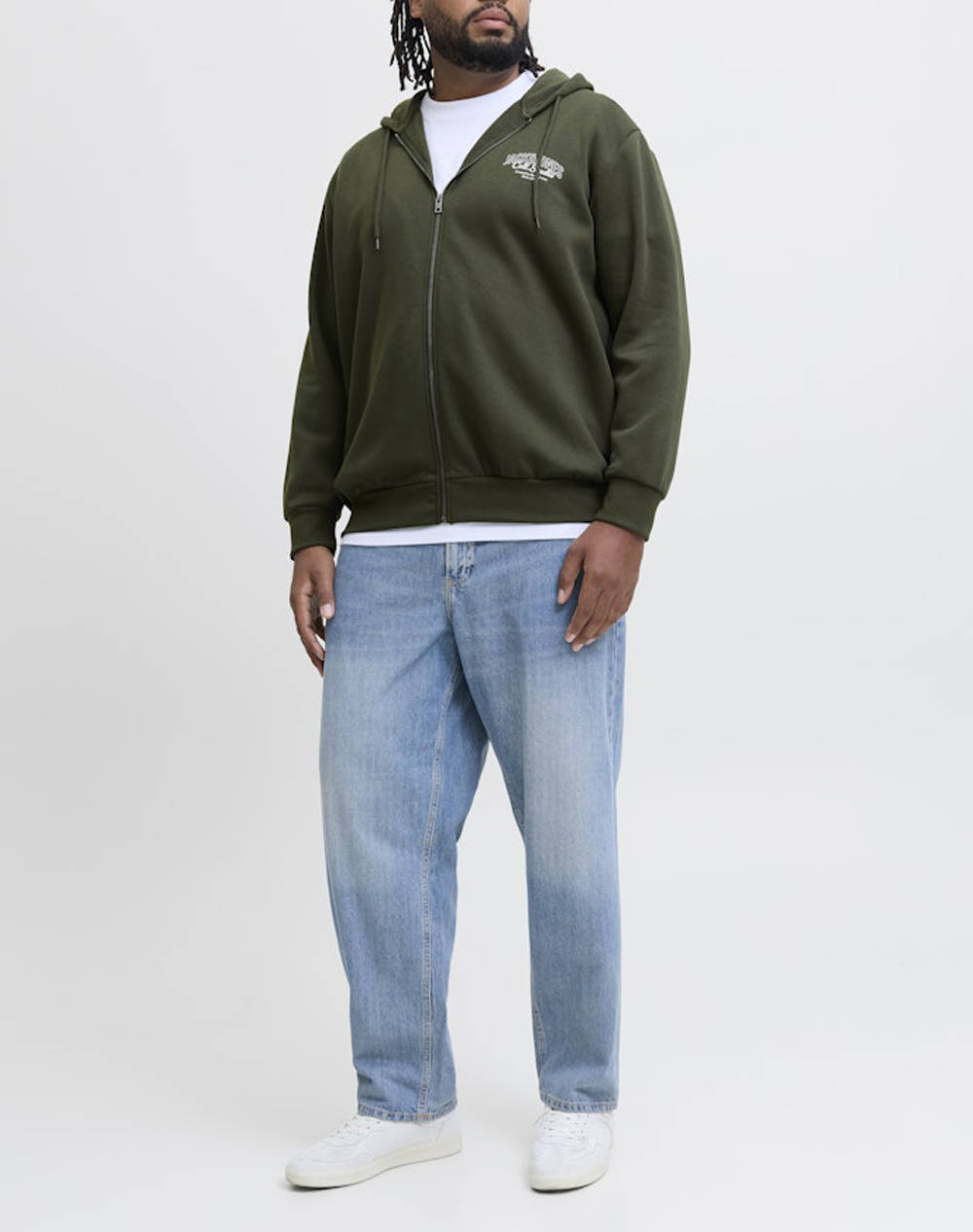JACK&JONES JJMAKOTO SWEAT ZIP HOOD PLS